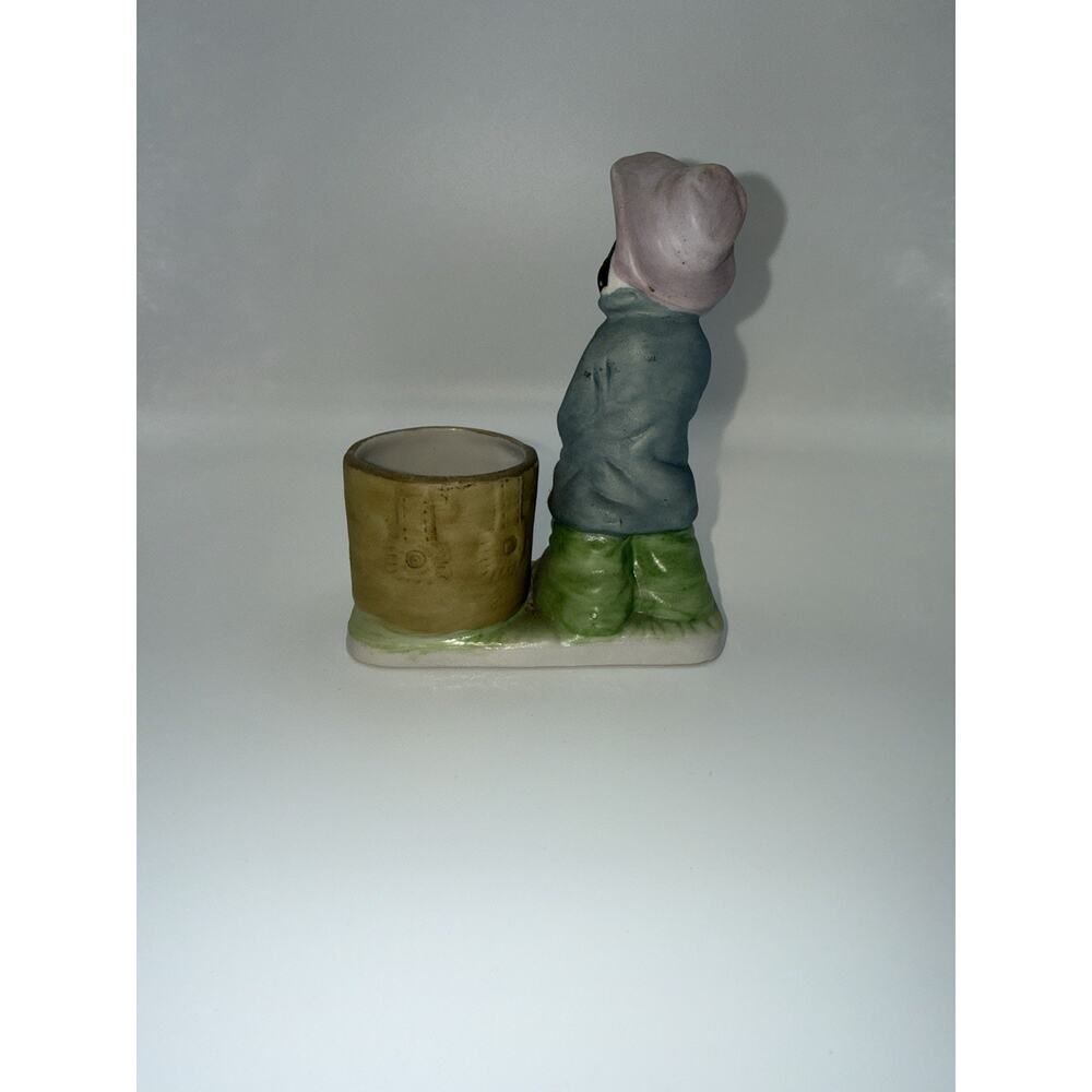 Vintage Porcelain Figurine Candle Holder Little Luvkins Jasco Hobo Girl - Picture 2 of 8
